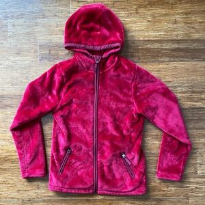 LANDS’ END Girl’s Soft Hooded Fleece Jacket M (10-12)